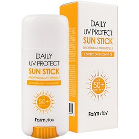 تصویر ضد آفتاب استیکی فارم استی SPF50 وزن 16 گرم FARM STAY DAILY UV PROTECT SUN STICK SPF50