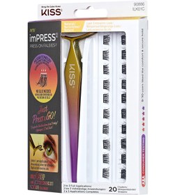 تصویر مژه‌های طبیعی چسبی Kiss Impress مدل ILK01C برند kiss Kiss Impress Press on Falsies Natural Eyelashes ILK01C