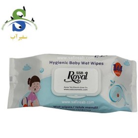 تصویر دستمال مرطوب رویال 144 برگ 