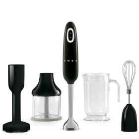 تصویر گوشت کوب ۴ کاره اسمگ رنگ مشکی HBF22BLEU Smeg Hand Blender With Accessories, HBF22BLEU