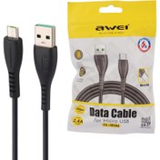 تصویر کابل میکرو یو اس بی فست شارژ Awei CL-115M 2.4A 1m Awei CL-115M 2.4A 1m Micro USB Cable