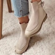 تصویر نیم بوت زنانه ساقدار مدل ۷۳ سوییت کرم سایز ۳۷ تا ۴۰ 