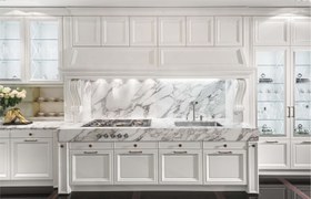 تصویر کابینت کلاسیک رنگ سفید 