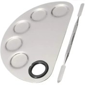 تصویر پالت استیل (سینی) ترکیب رنگ فلزی نقره ای 