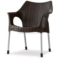 تصویر صندلی دسته دار حصیری پایه فلزی 991 ناصر پلاستیک صندلی دسته دار حصیری پایه فلزی 991 ناصر پلاستیک