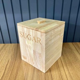 تصویر ظرف شکر چوبی 106 