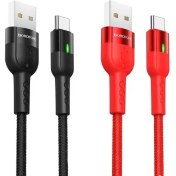 تصویر کابل تبدیل USB به USB-C بروفون مدل BU17 طول 1.2 متر Borofone BU17 Type-C Cable 1.2m