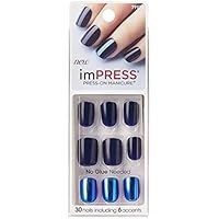 تصویر ناخن مصنوعی بدون نیاز به چسب، 30 عددی، شناسه کالا (11180340) KISS imPRESS Press-On Manicure 30 Nails - (BIPA240)