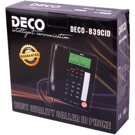 تصویر تلفن رومیزی دکو DECO 839CID درخواست مرجوع کردن کالا در گروه تلفن با دلیل "انصراف از خرید" تنها در صورتی قابل تایید است که کالا در شرایط اولیه باشد (در صورت پلمپ بودن، کالا نباید باز شده باشد).