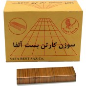 تصویر سوزن منگنه کارتن بست آلفا مدل ۳۵۱۵ سایز ۱۵×۳۵ میلی متر بسته ۲۰۰۰۰ عددی 