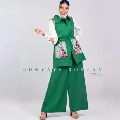 تصویر ست وست و شلوار زنانه گره استایل مدل طراوت 