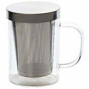 تصویر لیوان دمنوش پیرکس دسته دار صافی استیل بزرگ 280 VM-280