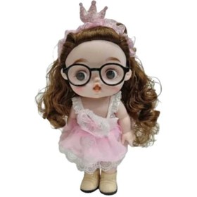 تصویر عروسک کره ای بانمک موزیکال با لباس صورتی 