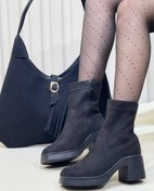 تصویر 1351 نیم بوت پاشنه زنانه اشبالت زارا - مشکی / 38 