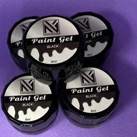 تصویر لاک ژل مشکی پینت 