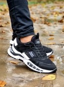 تصویر کفش اسپرت مردانه ترند مدل 1035 با رویه الیاف طبیعی رنگ مشکی 