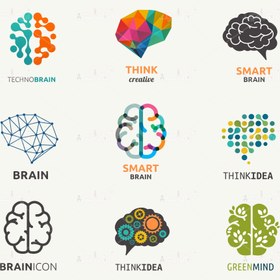 تصویر وکتور مغز انسان با مدل های مختلف طراحی شده با ایده های مختلف 
