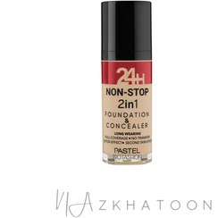 تصویر کرم پودر و کانسیلر پاستل شماره 604 رنگ وانیلا | PASTEL Foundation & Concealer 604 Vanilla 