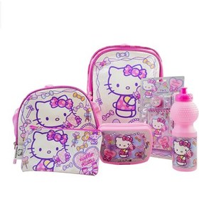 تصویر ست 12 در 1 کوله پشتی 40 سانتی هلو کیتی مدل Promotion Items 12 in 1 - Hello Kitty _کوله پشتی 