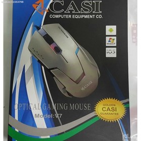 تصویر ماوس گیمینگ سیمی CASI مدل V7 CASI V7 Wired Gaming Mouse