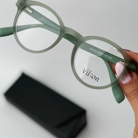 تصویر عینک طبی گرد سبز ماچا 