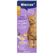 تصویر بستنی ژله ای گربه وینستون طعم مرغ و اردک 8 عددی ( ژله ای ) Winston Gelee Schleckerli 8pc