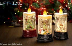 تصویر فانوس کریسمس طرح شمع بابانوئل و درخت کریسمس و میلاد مسیح و.... 
