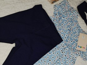 تصویر ست 3 تکه لباس نوزادی دخترانه تونیک – لگ و هدبند 