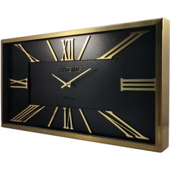 تصویر ساعت دیواری آرتمیس مدل 2027 گلد(طلایی) صفحه مشکی 
