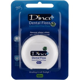 تصویر نخ دندان ضد پوسیدگی دینا Dina Anti Cavity Dental Floss