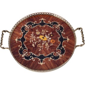 تصویر سینی چوبی معرق کد CW94 