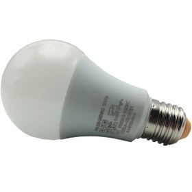 تصویر لامپ ال ای دی 12 وات نمانور مدل A65 پایه E27 - سفید یخی 