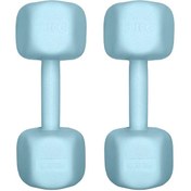 تصویر دمبل ایروبیک(بانوان)مدل تمام لاستیک بسته دو عددی برند وینر گروپ - آبى یخى / دو و نیم کیلویی(جفت 5 کیلوگرم) Winner Group Aerobic Dumbbell for Women