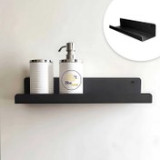 تصویر شلف فلزی دیواری ساده و کاربردی کد zb8 قابل استفاده در حمام و سرویس بهداشتی و آشپزخانه