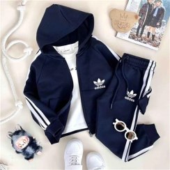 تصویر دوتیکه سویشرت شلوار دورس طرح آدیداس 4 سال تا 8 سال کد 10061 