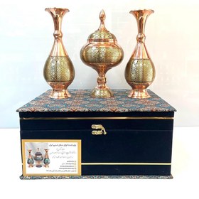 تصویر پک هدیه سه تایی مس و خاتم 