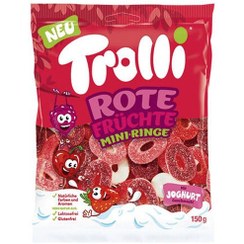 تصویر پاستیل ترولی میوه های قرمز با طعم ماست 150 گرم 