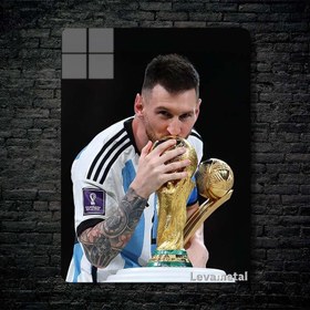 تصویر متال پوستر فوتبالی از مسی messi با کد A-115 