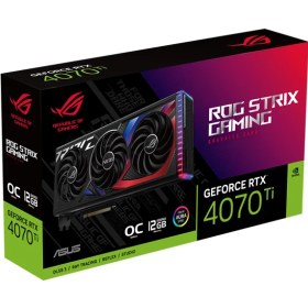 تصویر کارت گرافیک ایسوس مدل ROG Strix GeForce RTX 4070 Ti GDDR6X حافظه 12 گیگابایت Asus ROG Strix GeForce RTX 4070 Ti 12G GDDR6X Graphics Card