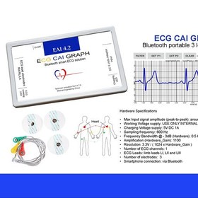 تصویر دستگاه نوار قلب و هولتر هوشمند سه لید بلوتوث مدل EAI 4.2 