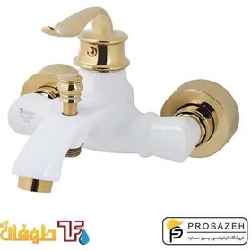 تصویر شیر حمام طوفان فلز مدل بامبو Tofan Felez Bath Faucet Bambo Model