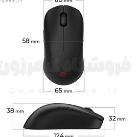 تصویر موس گیمینگ حرفه ای بی سیم بنکیو زووی مدل BenQ Zowie U2 Wireless Gaming Mouse 