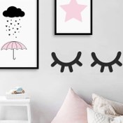 تصویر استیکر چوبی مژه چشم 