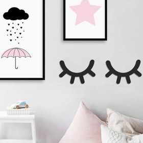 تصویر استیکر چوبی مژه چشم 