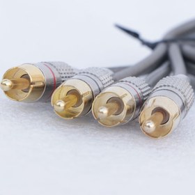 تصویر کابل آرسی حرفه ای برند کریستال طول یک متر کد 11 Crystal 1 meter rca cable