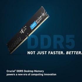 تصویر رم کامپیوتر Crucial DDR5 16GB 5200MHz Single Crucial DDR5 16GB 5200MHz Single Desktop Ram