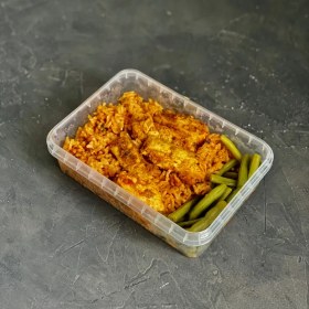 تصویر سینه مرغ با برنج کاری 