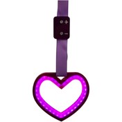 تصویر آویز سوریکاوا چراغدار قلب سه بعدی الکس زون/ 102071 - بنفش Surikawa (Heart) 3D Original Lighted ElecXZone