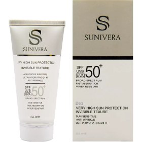 تصویر ضد آفتاب بی رنگ سانیورا spf50 Sunivera