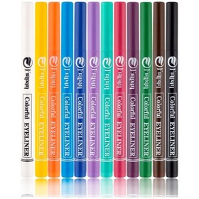 تصویر خط چشم رنگی پک ۱۲ عددی Eye liner